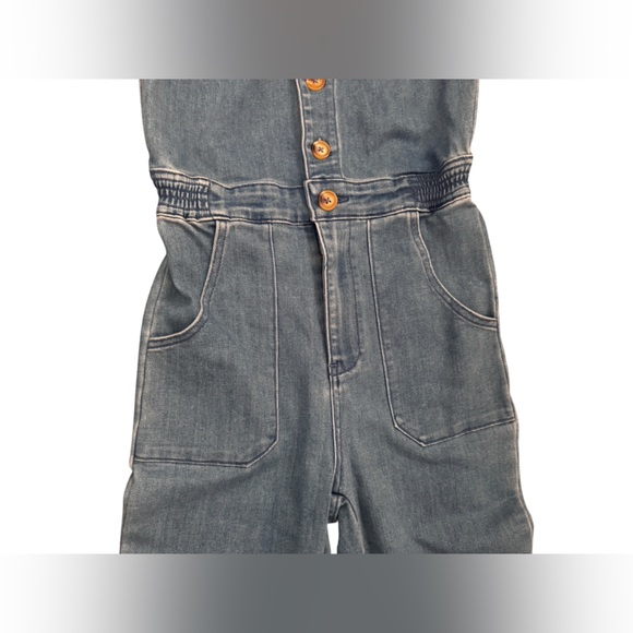 NWT Show Me Your Mumu Emery Denim Jumpsuit French Blue Medium Wash Size Small - Picture 6 of 15